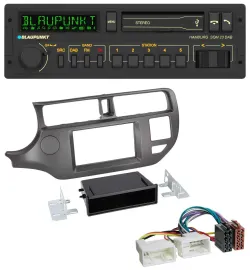 Автомагнитола Blaupunkt USB DAB Bluetooth MP3 для Kia Rio UB 2011–2014, антрацит