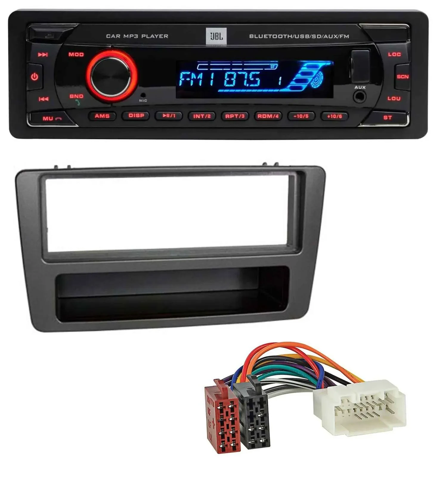 JBL AUX MP3 USB Bluetooth SD Autoradio für Honda Civic 01-03 man. Klima anthrazi