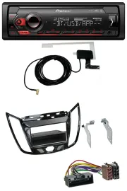 Автомагнитола Pioneer DAB, USB, MP3, Bluetooth для Ford C-Max/Kuga черный (рояльный лак)