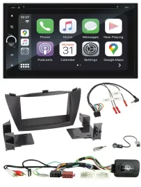 Blaupunkt 2DIN Bluetooth DAB USB DVD Lenkrad Autoradio für Hyundai Tucson 2010-2