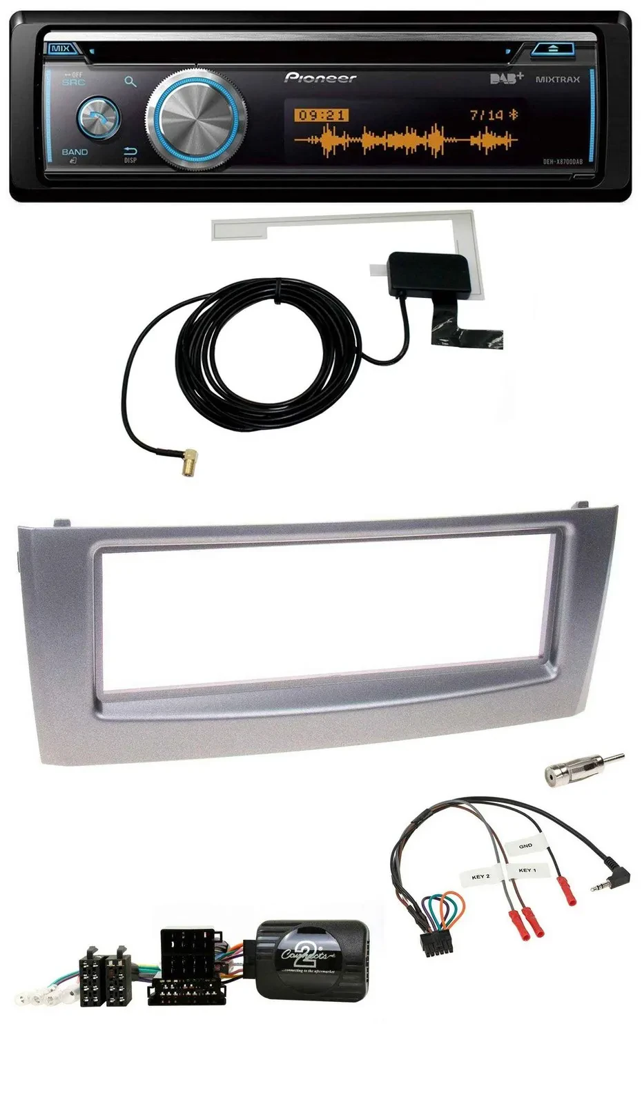 Pioneer Bluetooth DAB Lenkrad USB CD Autoradio für Fiat Grande Punto 2006-2010 g