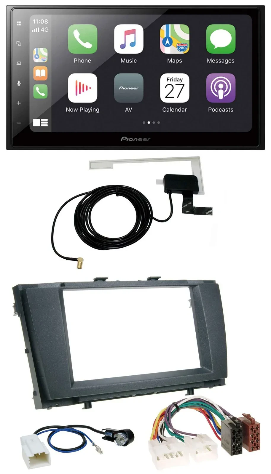 Pioneer USB MP3 2DIN Bluetooth DAB Autoradio für Toyota Avensis 2009-2015