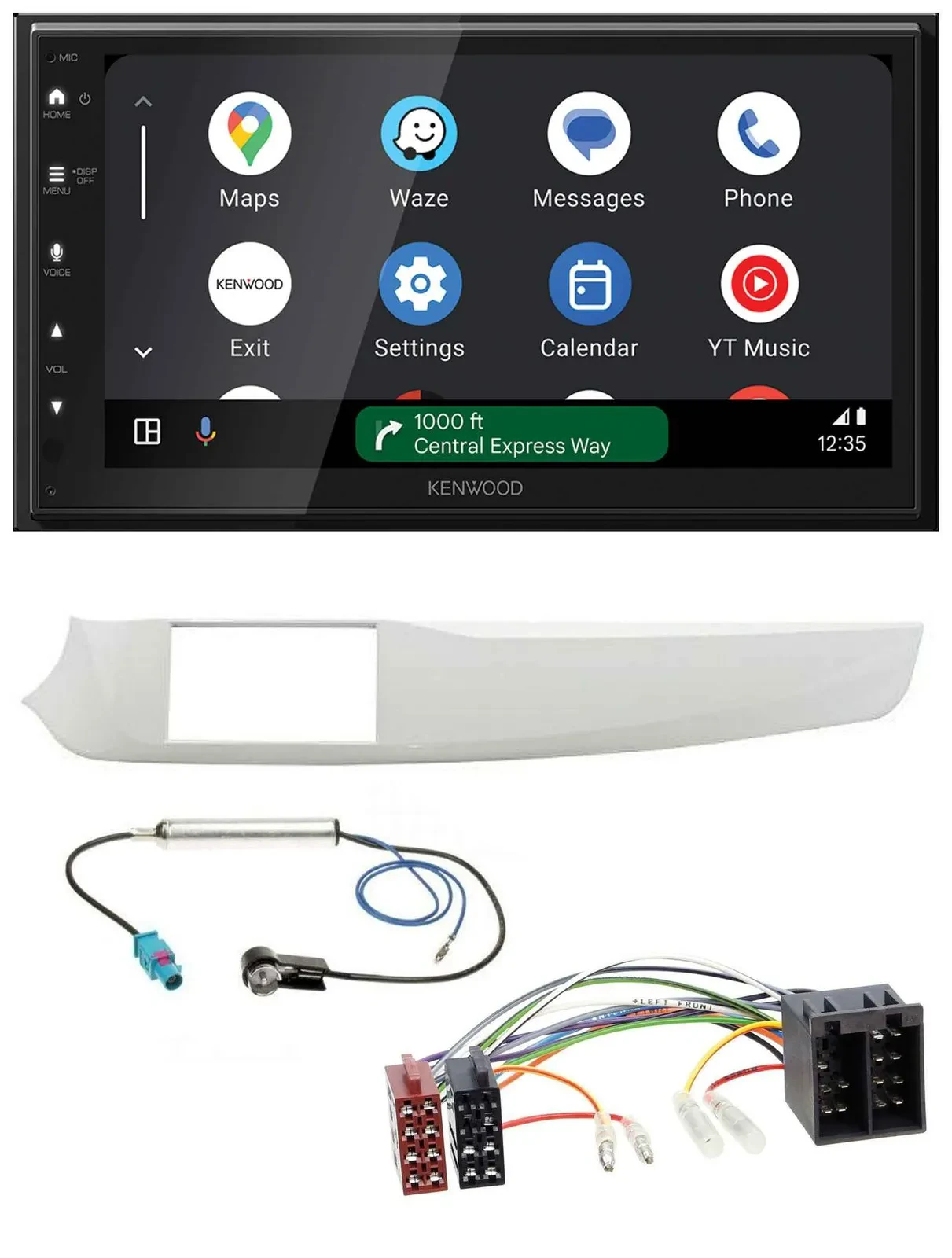 Автомагнитола Kenwood 2-DIN, DAB, Bluetooth, USB, MP3 для Alfa Romeo Giulietta (2010–2013)