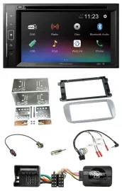 Pioneer Bluetooth Lenkrad USB 2DIN DAB DVD Autoradio für Ford Mondeo S-Max 07-14