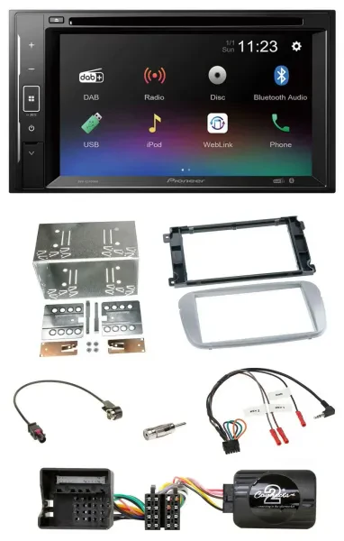 Pioneer Bluetooth Lenkrad USB 2DIN DAB DVD Autoradio für Ford Mondeo S-Max 07-14