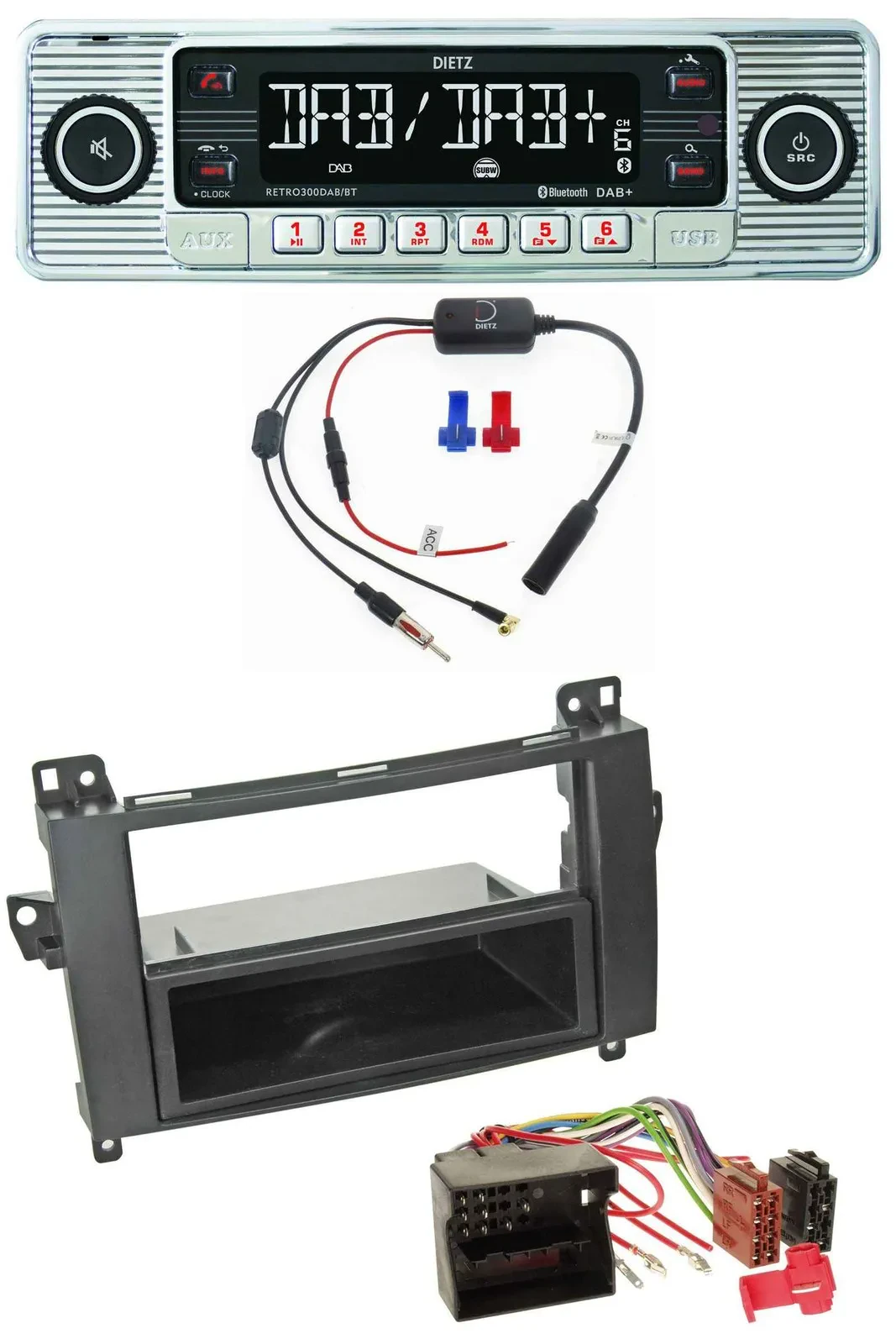 Dietz DAB USB MP3 Bluetooth Autoradio für Mercedes Vito Viano W639 06-14