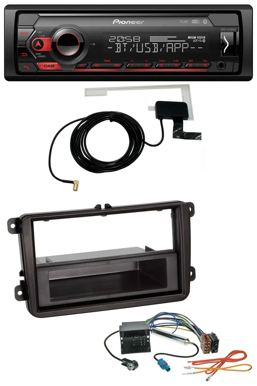 Pioneer DAB USB MP3 Bluetooth Autoradio für Skoda Fabia Octavia Rapid Roomster