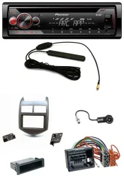 Pioneer CD USB AUX DAB MP3 Autoradio für Chevrolet Aveo Sonic ab 2011 dunkelgrau