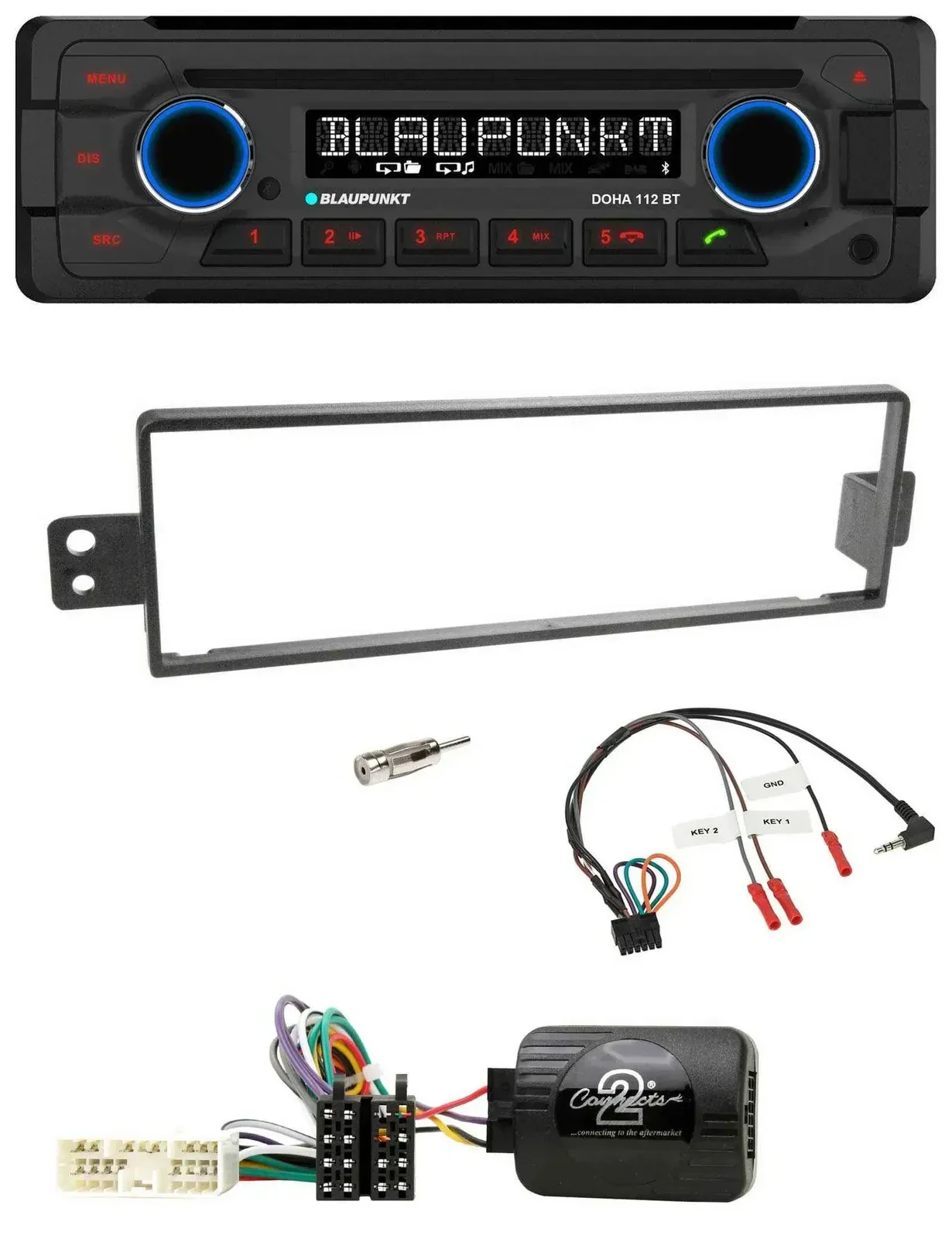 Blaupunkt Lenkrad MP3 CD Bluetooth USB Autoradio für SsangYong Rexton 2003-2006