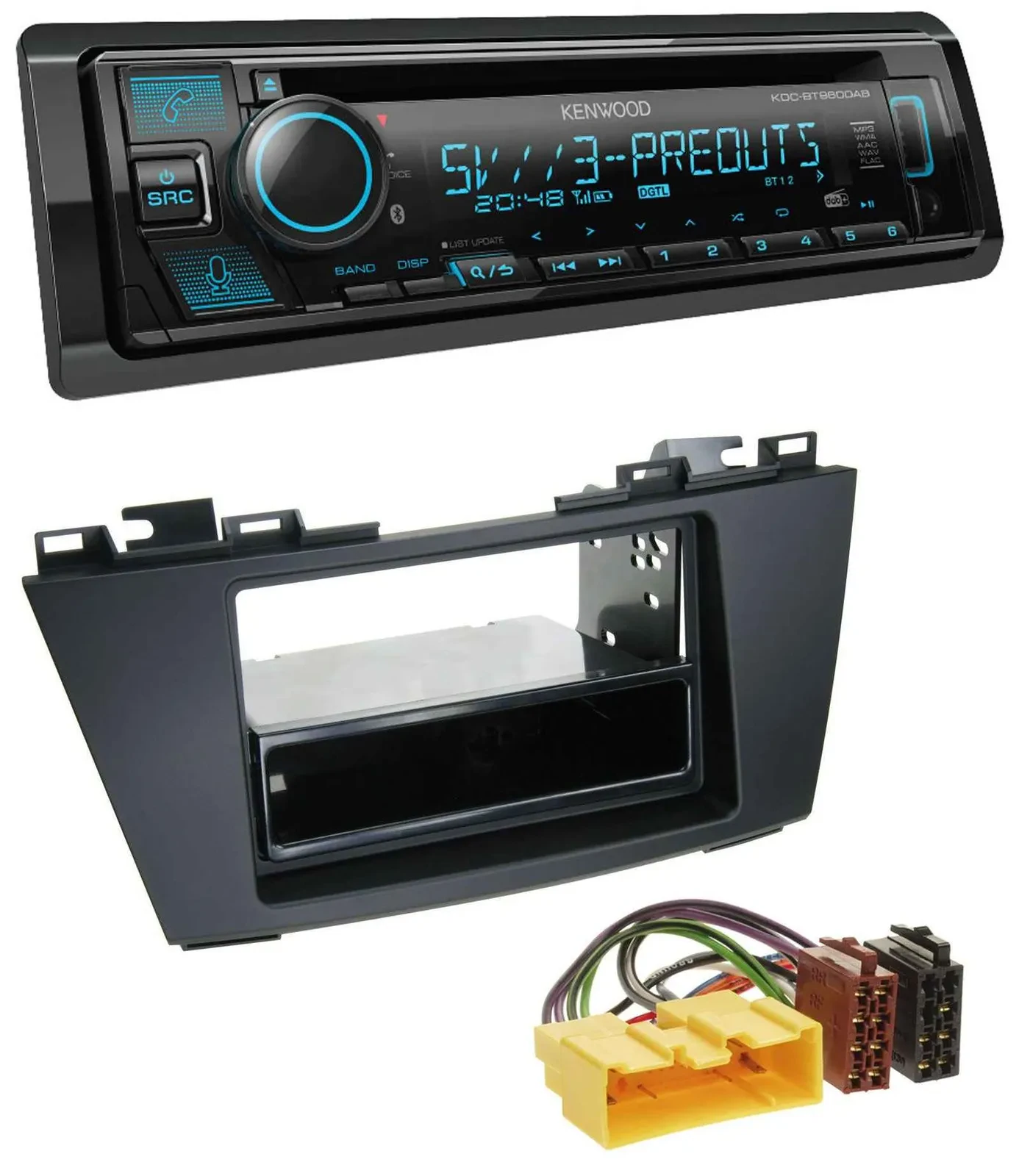 Kenwood Bluetooth USB CD MP3 DAB Autoradio für Mazda 5 (ab 2010)