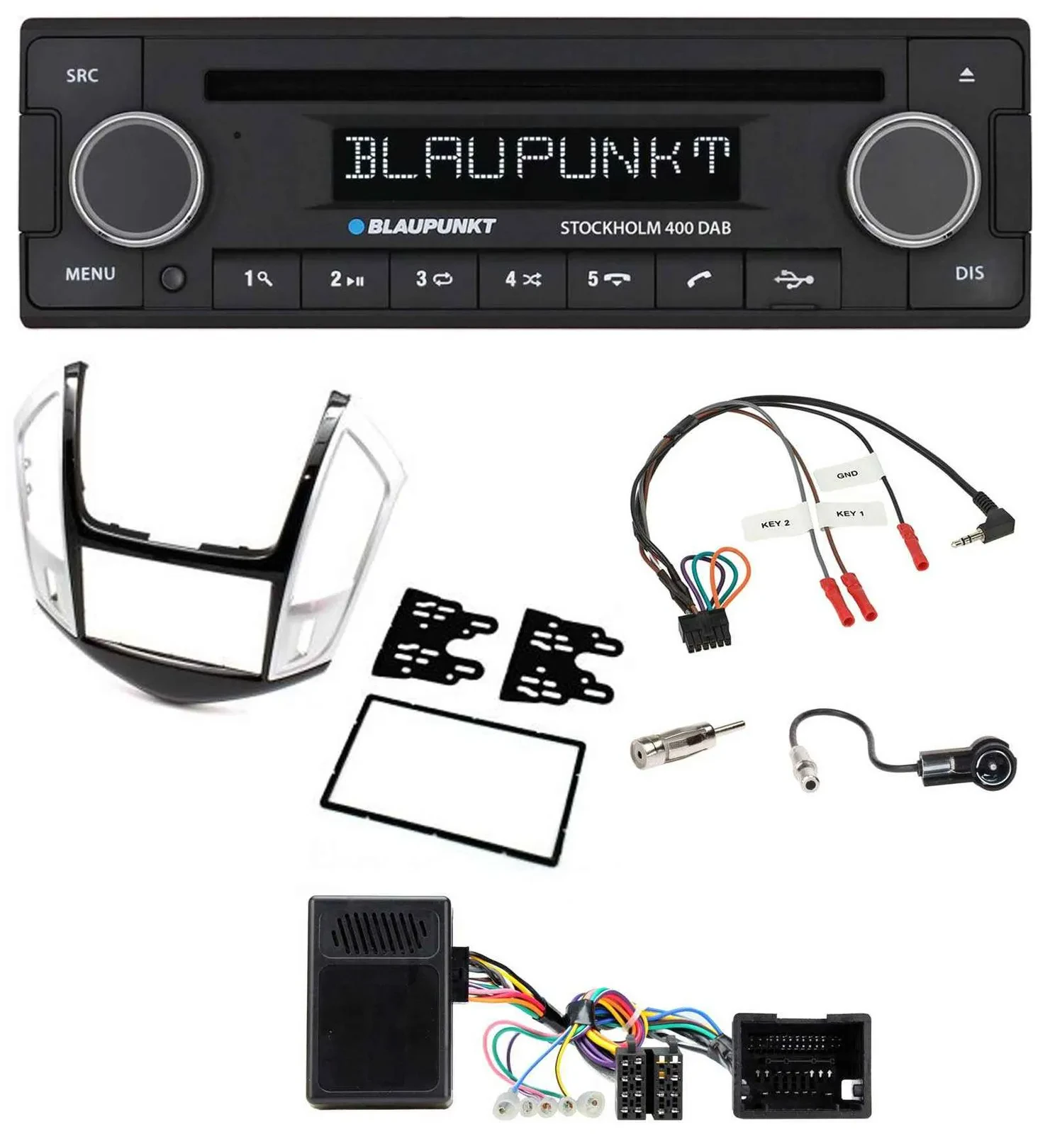Blaupunkt Lenkrad Bluetooth DAB CD USB Autoradio für Chevrolet Cruze 2011-2016 s