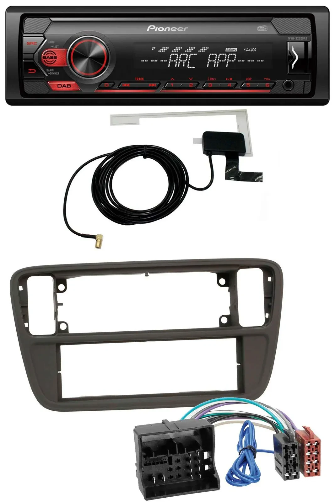 Автомагнитола Pioneer 1-DIN, USB, DAB, MP3, AUX для Seat Mii (с 2011)