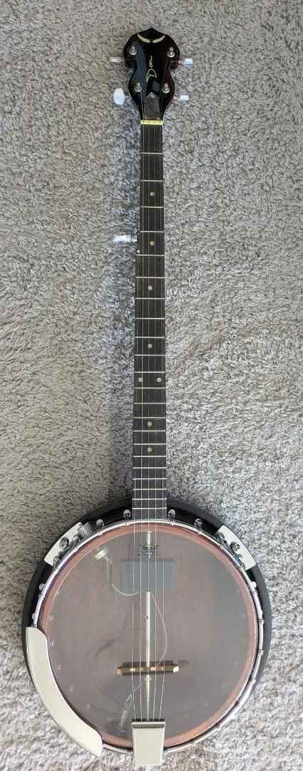Dean Backwoods Model BW2E 5 string Electric Banjo with Mahogany Resonator