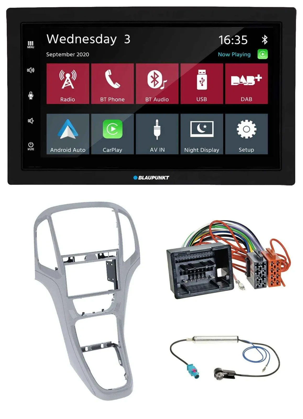 Blaupunkt 2DIN MP3 USB Bluetooth DAB Autoradio für Opel Astra J ab 2009 Platinsi