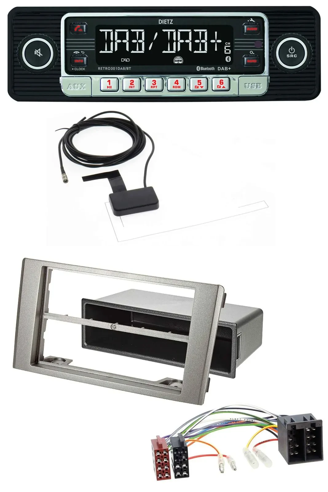 Автомагнитола для Iveco Daily (2006–2014) Dietz DAB, Bluetooth, USB, MP3 серебристая