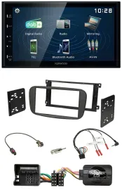 Kenwood 2DIN Bluetooth Lenkrad USB DAB Autoradio für Ford S-Max Mondeo 2007-2014