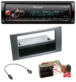 Автомагнитола Pioneer Bluetooth, USB, MP3, DAB для Ford Fiesta/Focus 2004–2008 антрацит