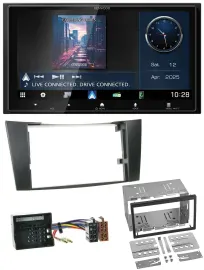 Kenwood Bluetooth 2DIN USB DAB MP3 Autoradio für Mercedes CLS E-Klasse W211 02-0