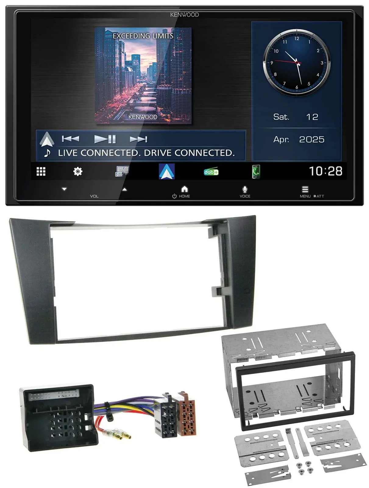 Kenwood Bluetooth 2DIN USB DAB MP3 Autoradio für Mercedes CLS E-Klasse W211 02-0