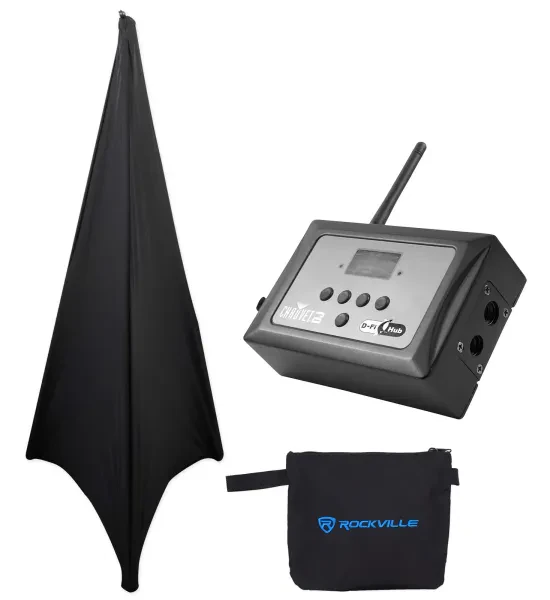 Chauvet D-Fi Hub Compact Wireless DMX Transmitter/Receiver W/ LED Display+Scrim
