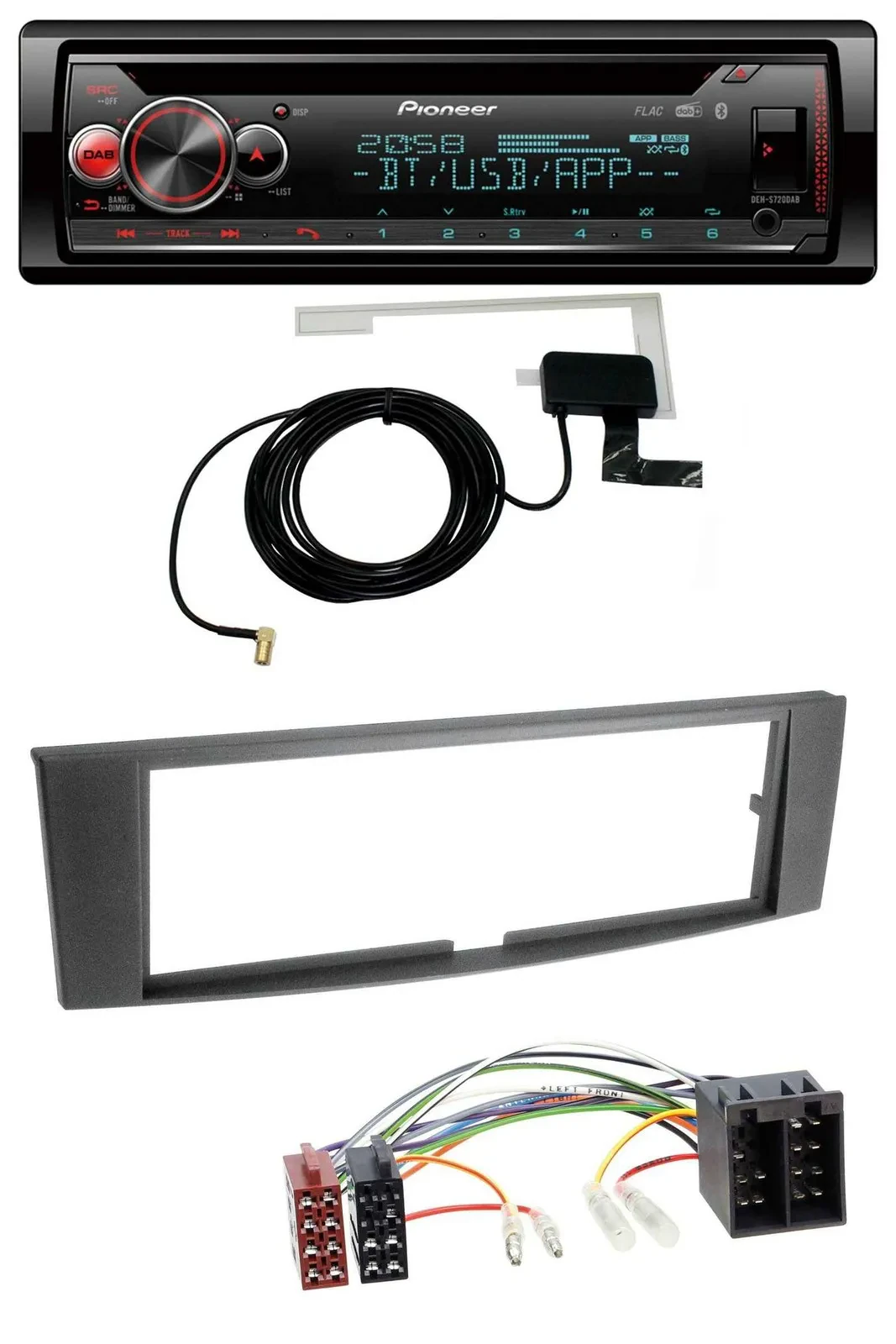 Pioneer DAB CD MP3 USB Bluetooth Autoradio für Renault Laguna II (2005-2008)