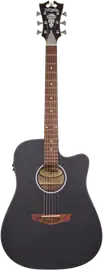 Электроакустическая гитара D'Angelico Premier Bowery CS Dreadnought Matte Black Top