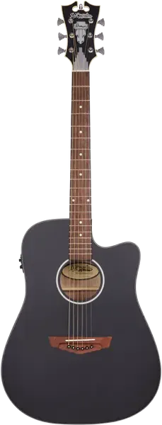 Электроакустическая гитара D'Angelico Premier Bowery CS Dreadnought Matte Black Top