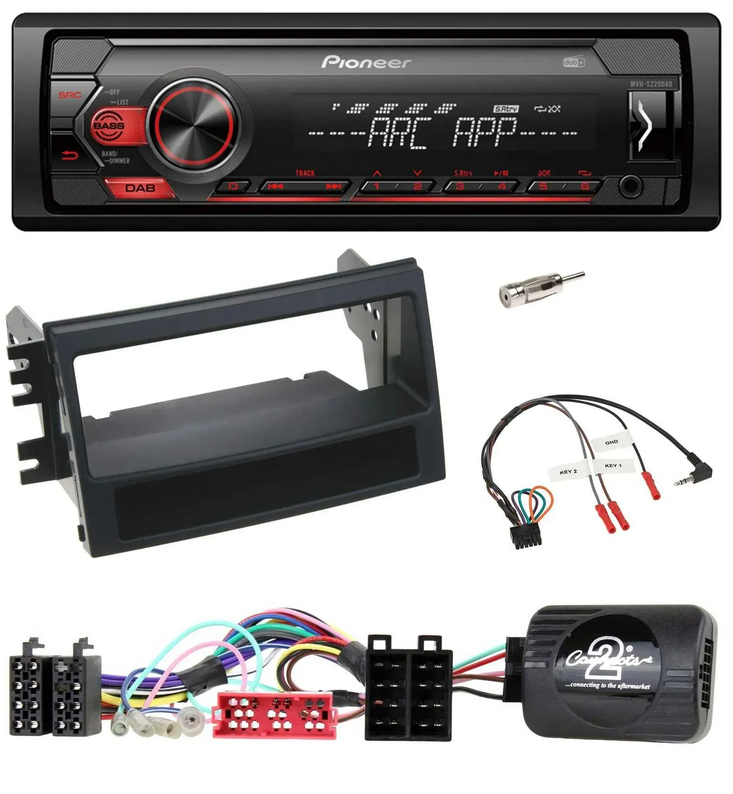 Pioneer DAB 1DIN MP3 Lenkrad USB Autoradio für Kia Soul (2009-2011)