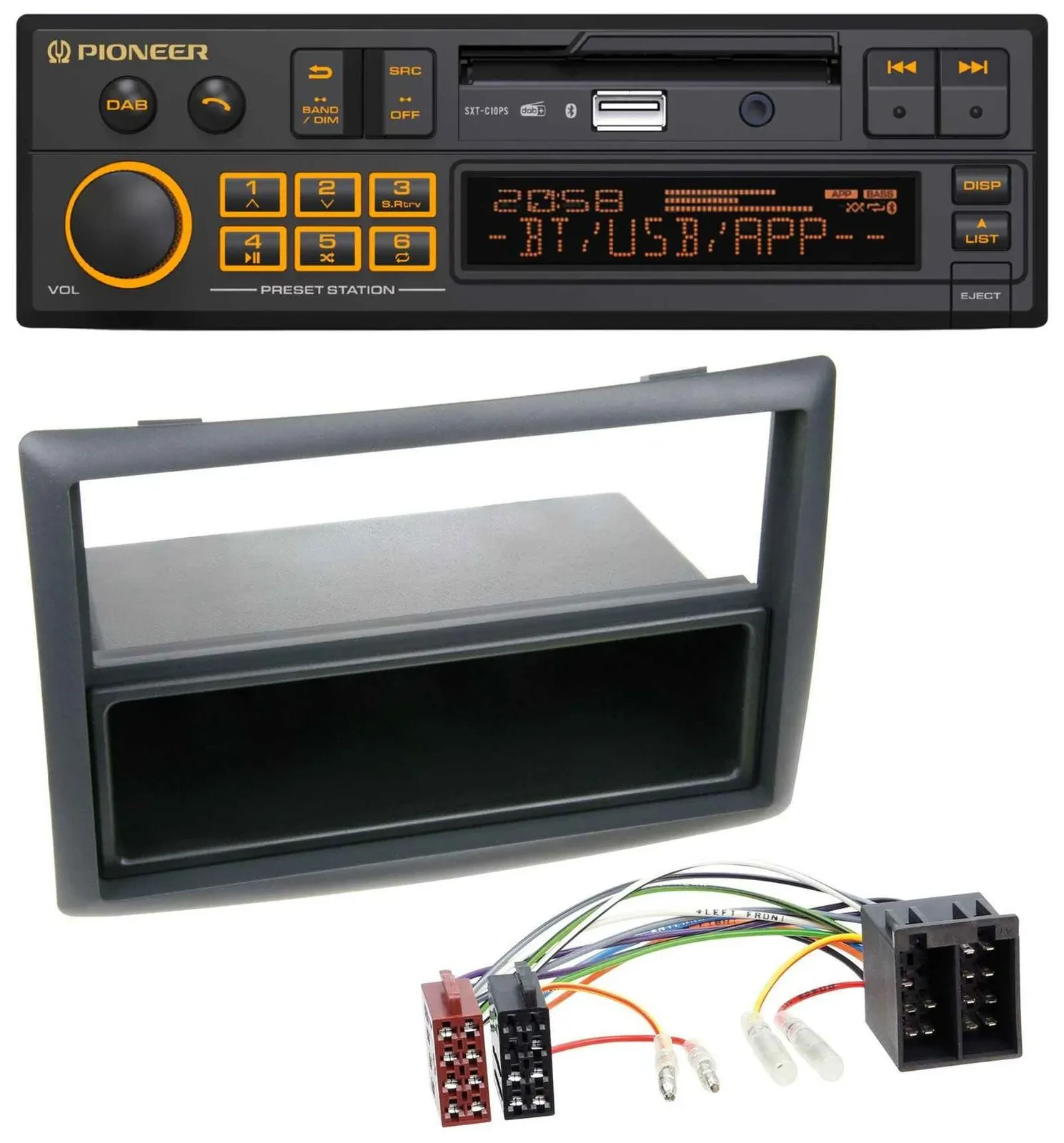 Автомагнитола Pioneer для Renault Megane/Scenic (с 2007), DAB, MP3, USB, Bluetooth, черная