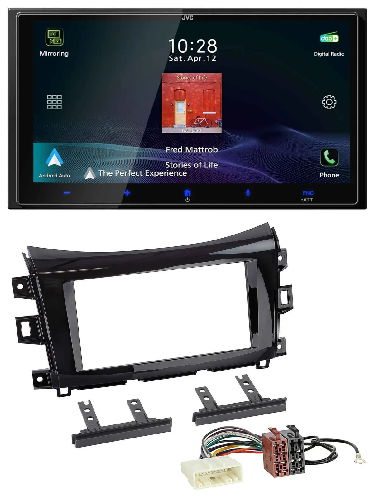 JVC USB Bluetooth 2DIN DAB MP3 Autoradio für Nissan Navara (ab 16)