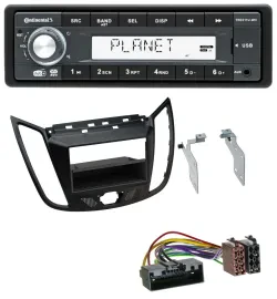 Continental MP3 AUX USB DAB 1DIN Autoradio für Ford C-Max Kuga matt schwarz