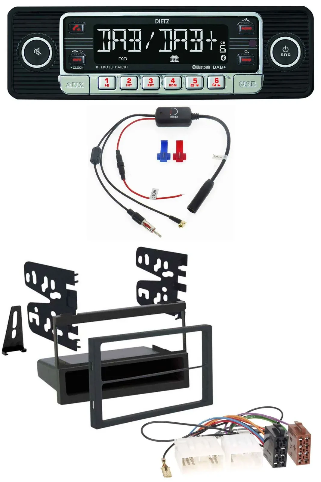 Dietz MP3 DAB Bluetooth USB Autoradio für Mazda 626 (99-00) / MPV (96-99)