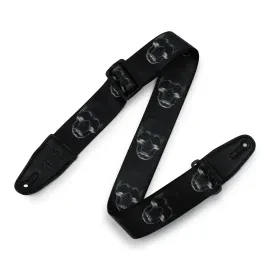 Levy's MPD2-112 2" Polyester Guitar Strap - Black & White Skull
