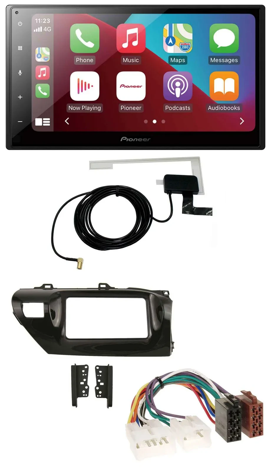 Pioneer USB Bluetooth DAB MP3 2DIN Autoradio für Toyota Hilux (2015-2020)