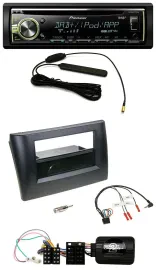 Автомагнитола Pioneer CD/MP3, USB, DAB для Fiat Stilo 2001–2007, черный, с нишей