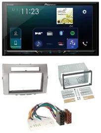 Pioneer MP3 Bluetooth USB 2DIN DAB Autoradio für Toyota Corolla Verso 04-09 silb