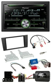 Pioneer Bluetooth Lenkrad DAB 2DIN USB CD Autoradio für Audi A4 99-01 Aktivsyste