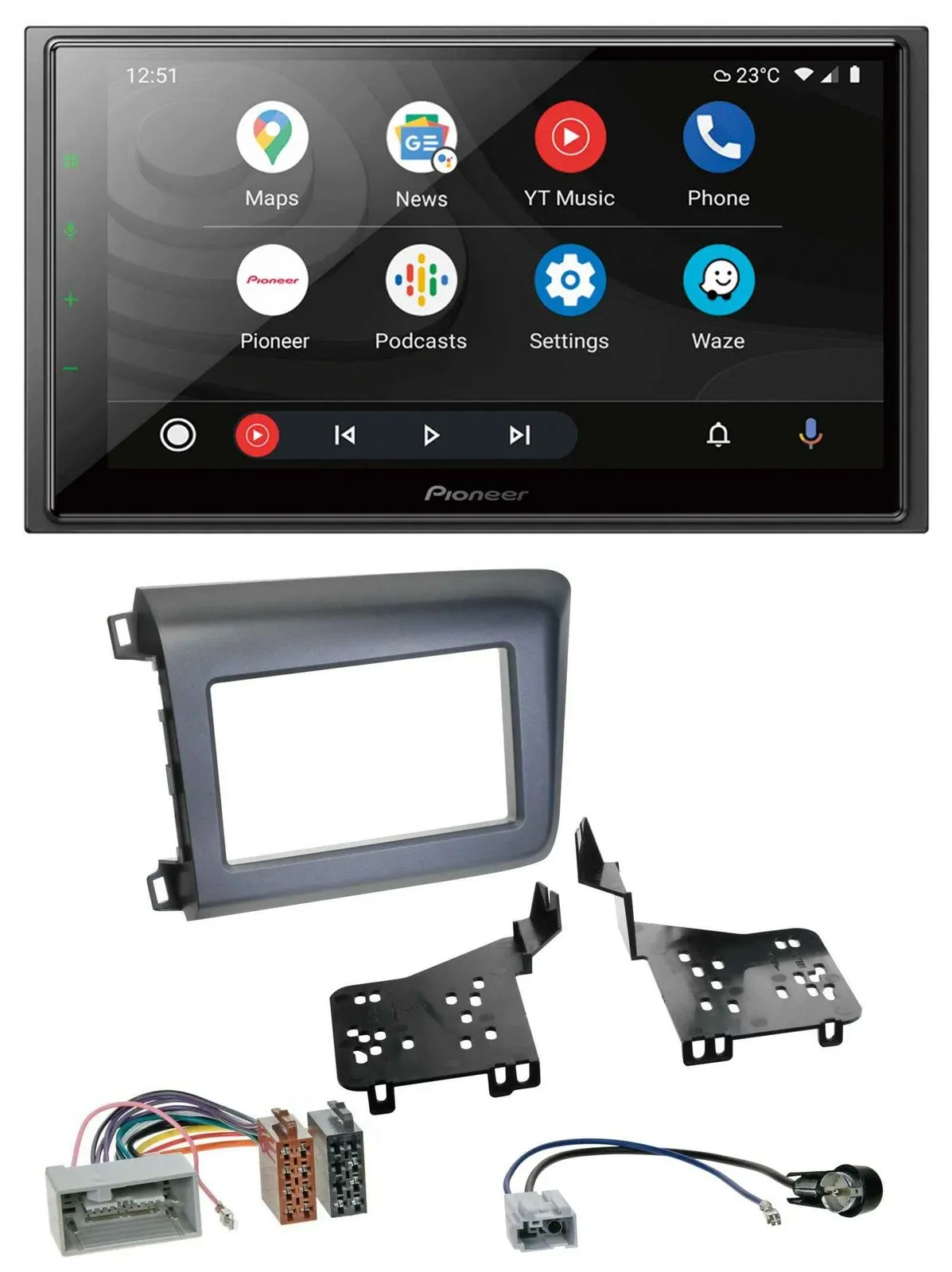 Pioneer USB 2DIN DAB MP3 Bluetooth Autoradio für Honda Civic US Modelle 2012-201