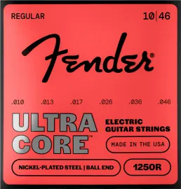 Fender Ultracore Nickel Plated Steel Regular 1250 Electric Guitar Strings 10-46