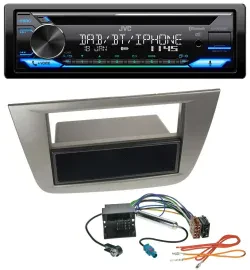 JVC Bluetooth MP3 USB DAB CD Autoradio für Seat Altea Toledo ab 05 Anthrazit-met