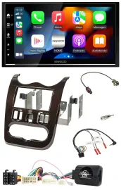 Kenwood DAB USB Bluetooth 2DIN Lenkrad Autoradio für Dacia ab 12 dunkelbraun