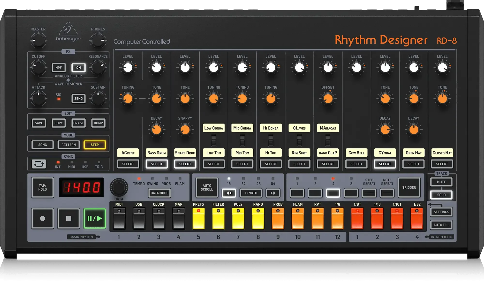 Драм-машина аналоговая Behringer RD-8 MKII