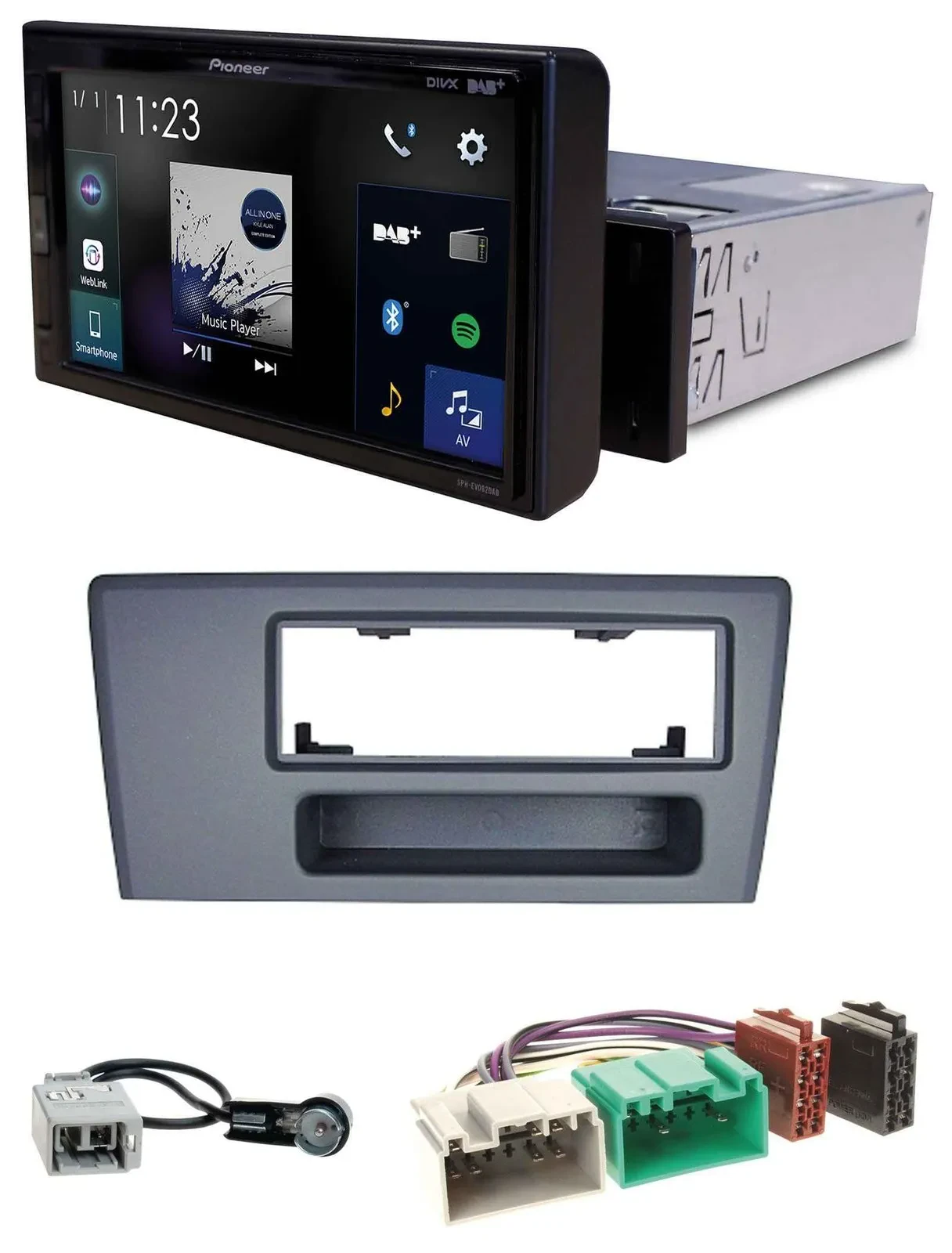 Pioneer DAB MP3 Bluetooth USB Autoradio für Volvo S60 S70 C70 V70 00-03 dunkelgr