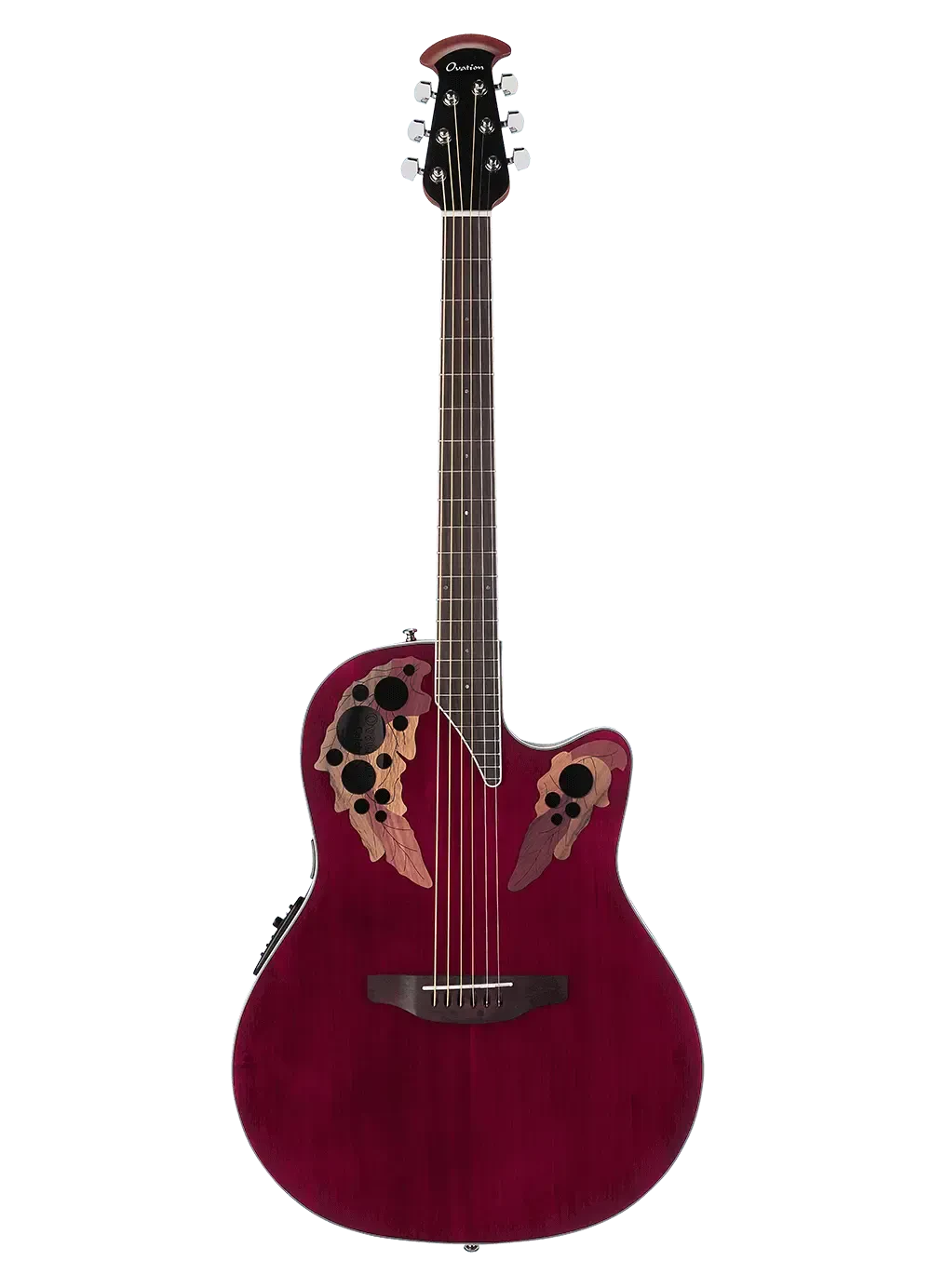 Электроакустическая гитара Ovation CE44-RR Celebrity Elite Mid Cutaway Ruby Red