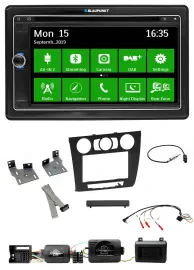 Blaupunkt Bluetooth 2DIN Lenkrad DAB USB TMC Navigation für BMW 1er PDC man. Kli