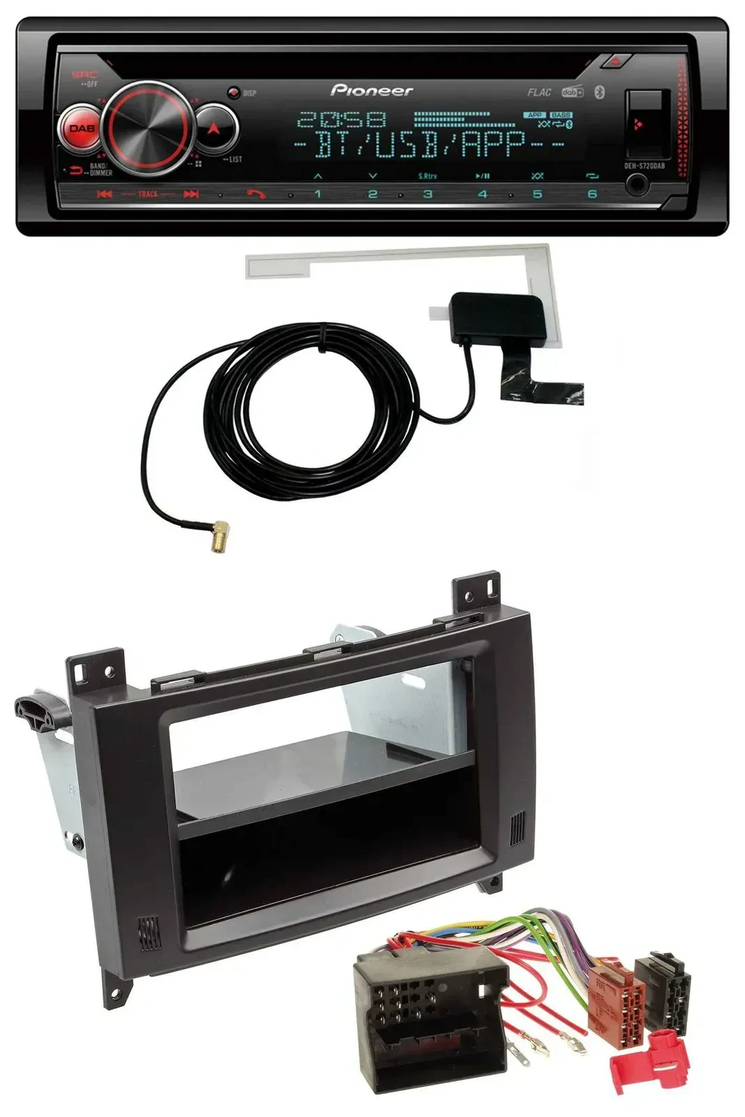 Автомагнитола для Mercedes A-/B-Class, Vito Pioneer DAB, CD, MP3, USB, Bluetooth