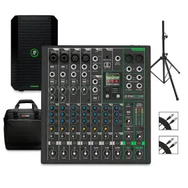 Mackie ProFX10GO Battery-Powered Mixer Bundle w/Thump GO Speaker. Accessories