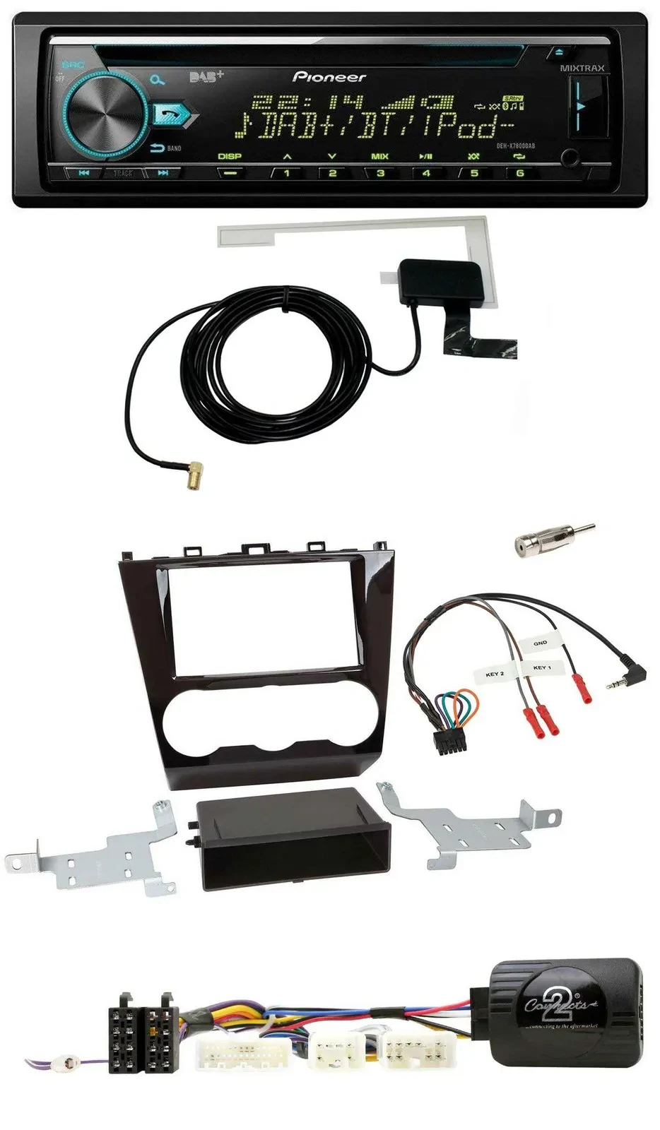 Автомагнитола для Subaru Forester (с 2015) Pioneer CD USB DAB, с поддержкой управления на руле