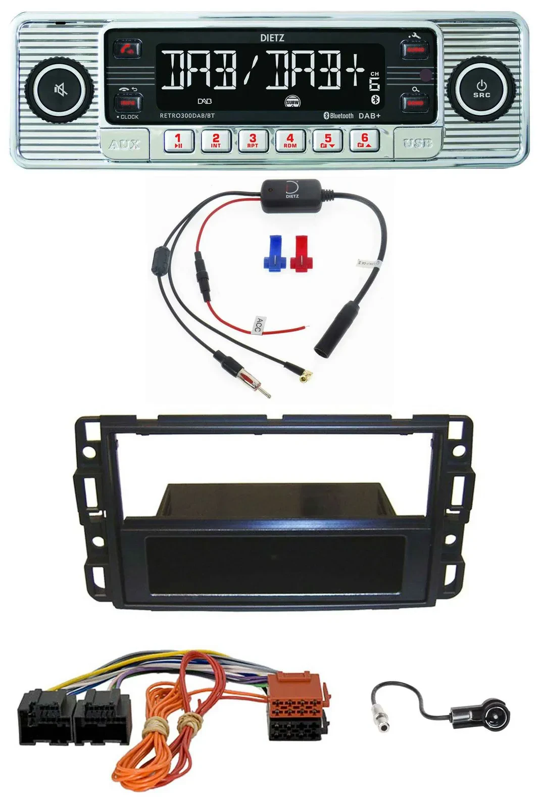 Dietz DAB USB MP3 Bluetooth Autoradio für Cadillac BLS (2006-2010)