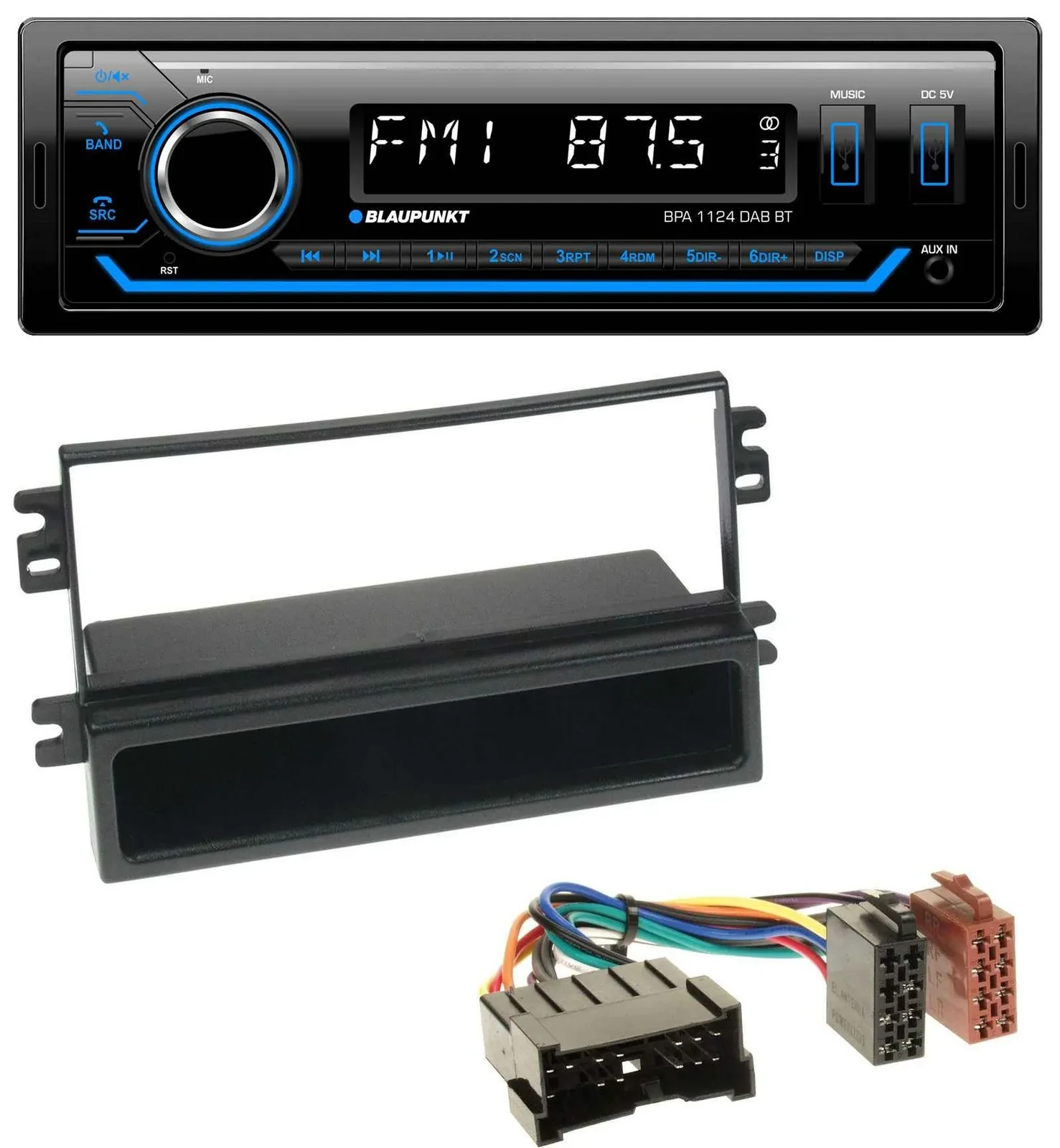 Blaupunkt Bluetooth USB DAB MP3 Autoradio für Kia Carens II (2004-2006)